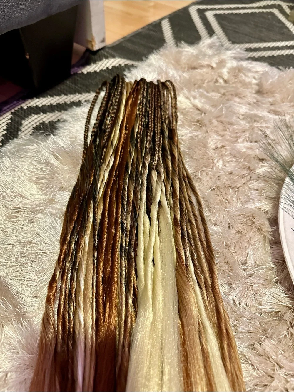 Blonde to Dark Brown Ombre Braided Extensions